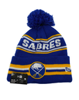 New Era Buffalo Sabres Blue With Yellow & White Stripes Knit Pom