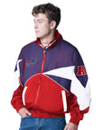 Pro Player Buffalo Bills Red, White, & Blue Colorblocking Full Zip Windbreaker