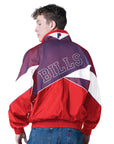 Pro Player Buffalo Bills Red, White, & Blue Colorblocking Full Zip Windbreaker