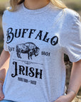 Buffalo Irish Est 1801 Gray Short Sleeve Shirt