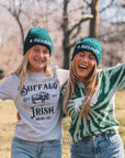 Buffalo With Shamrocks Green Beanie