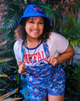 Final Sale - Buffalo Bills With Big Logo & Palm Tree Design Shortalls