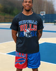 Buffalo Bills Wordmark Vintage Design Black Short Sleeve Shirt