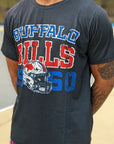 Buffalo Bills Wordmark Vintage Design Black Short Sleeve Shirt