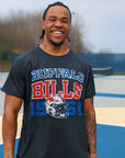 Buffalo Bills Wordmark Vintage Design Black Short Sleeve Shirt