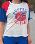 Women's '47 Brand Buffalo Bills Sandstone Gia Cropped T-Shirt