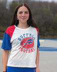 Women's '47 Brand Buffalo Bills Sandstone Gia Cropped T-Shirt