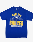 Starter Buffalo Sabres royal blue T-shirt with Sabres logo, team lettering and Established 1970 graphic
