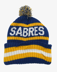 '47 Brand Buffalo Sabres Navy Blue Striped Pom Knit Hat