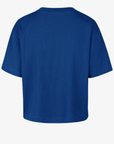'47 Brand Women's Buffalo Bills Royal Blue Distressed Logo Cropped T-Shirt