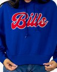 Women's New Era Bills 2026 Sideline Royal Cropped Hoodie