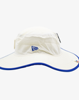 New Era Bills 2026 White Large Blue Brim Bucket Hat