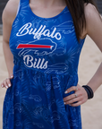 Final Sale - Women's Buffalo Bills Tonal Floral Sun Dress