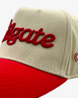 (code)word Tailgate Cream and Red A-Frame Snapback