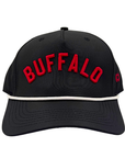 Black Red Black Performance Rope "Buffalo" Hat