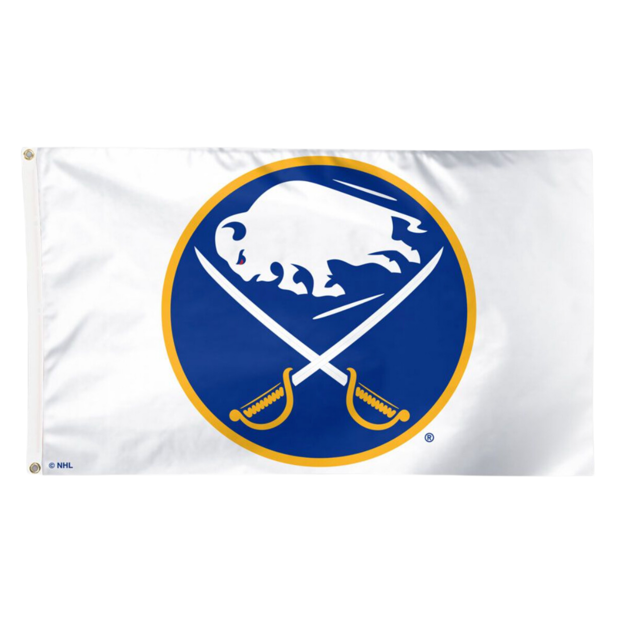 Buffalo Sabres White With Logo 3&#39; x 5&#39; Deluxe Flag