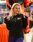 Women's Buffalo Bandits Microfleece Black Half Zip Pullover