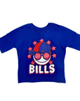 Youth Girls New Era Bills Royal With Happy Fan Charging Buffalo Short Sleeve Shirt