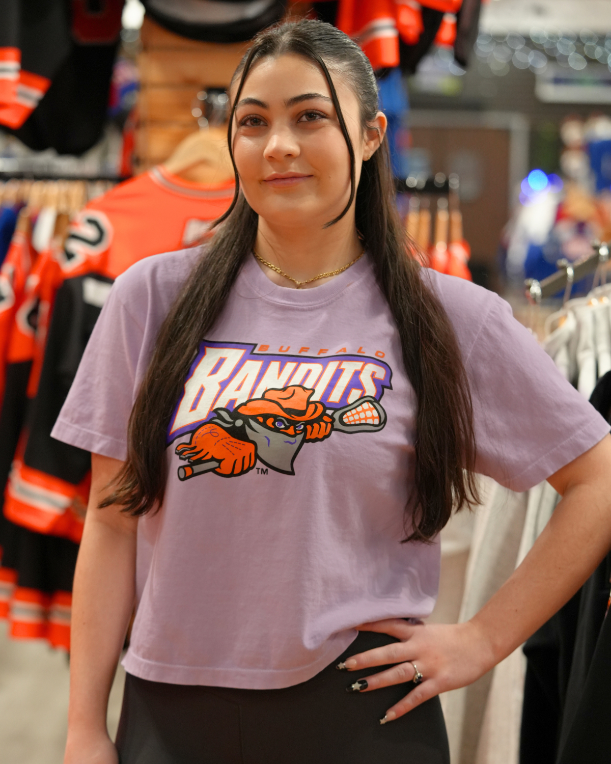 Women's Buffalo Bandits Boxy Orchid T-Shirt | The BFLO Store