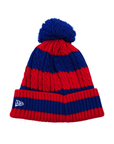 Women's New Era Buffalo Bills Red & Blue Striped Knit Pom