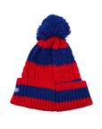 Youth New Era Buffalo Bills Red & Blue Striped Knit Pom
