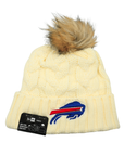 Youth New Era Buffalo Bills White Knit Pom