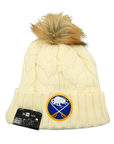 Youth New Era Buffalo Sabres White Knit Pom