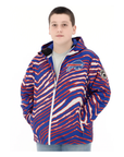Youth Zubaz Buffalo Bills Zebra Royal Bleacher Blazer Snow Jacket