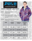 Youth Zubaz Buffalo Bills Zebra Royal Bleacher Blazer Snow Jacket