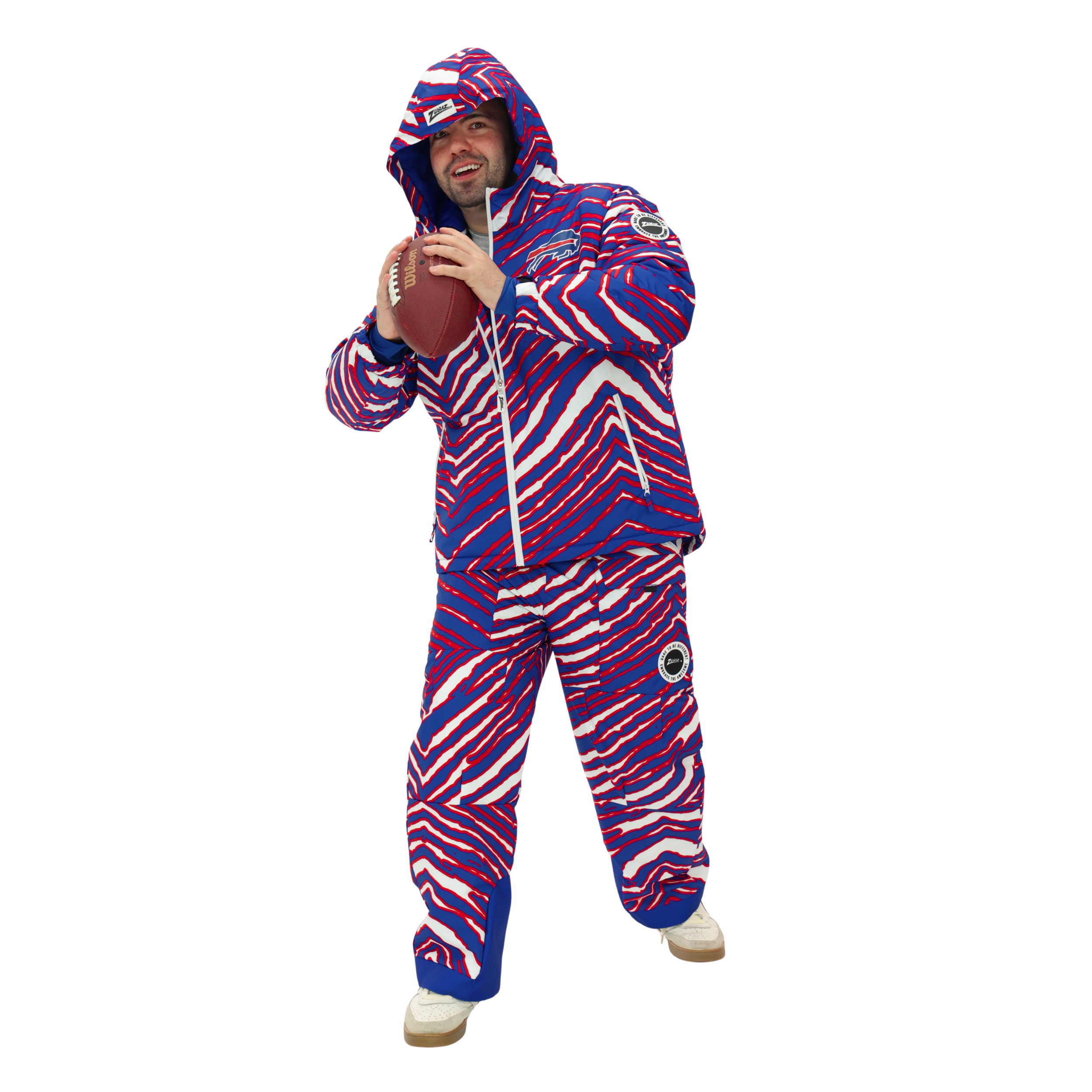 Zubaz Bills Zebra Royal Bleacher Blazer Snow Jacket | The BFLO Store