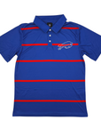 Buffalo Bills Royal Blue & Red Striped Polo