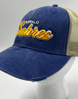 Buffalo Sabres Distressed Royal & Tan Adjustable Hat