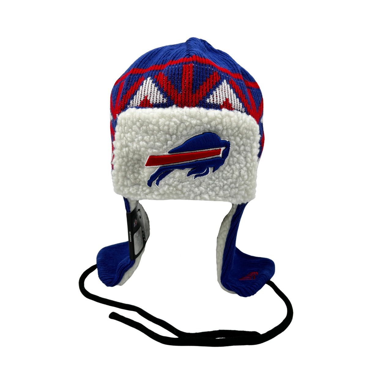 New Era Bills With Charging Buffalo Red Knit Hat