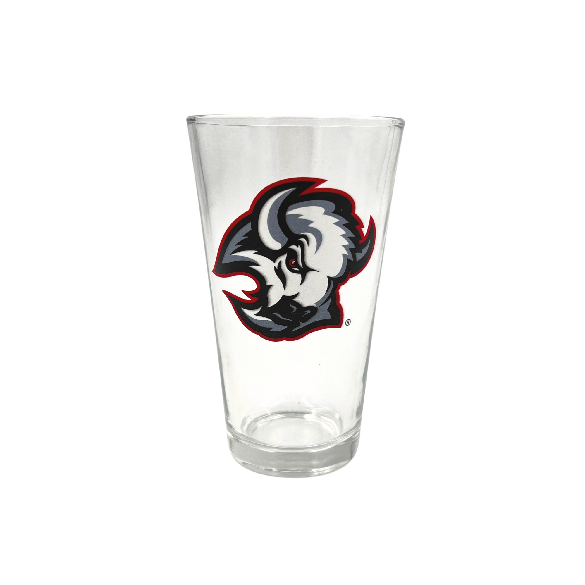 Buffalo Sabres Red &amp; Black Goat Head Pint Glass
