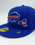 New Era Buffalo Bills Patches Royal Blue Fitted Hat