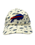 Youth Buffalo Bills Ivory With Blue Flowers Adjustable Hat