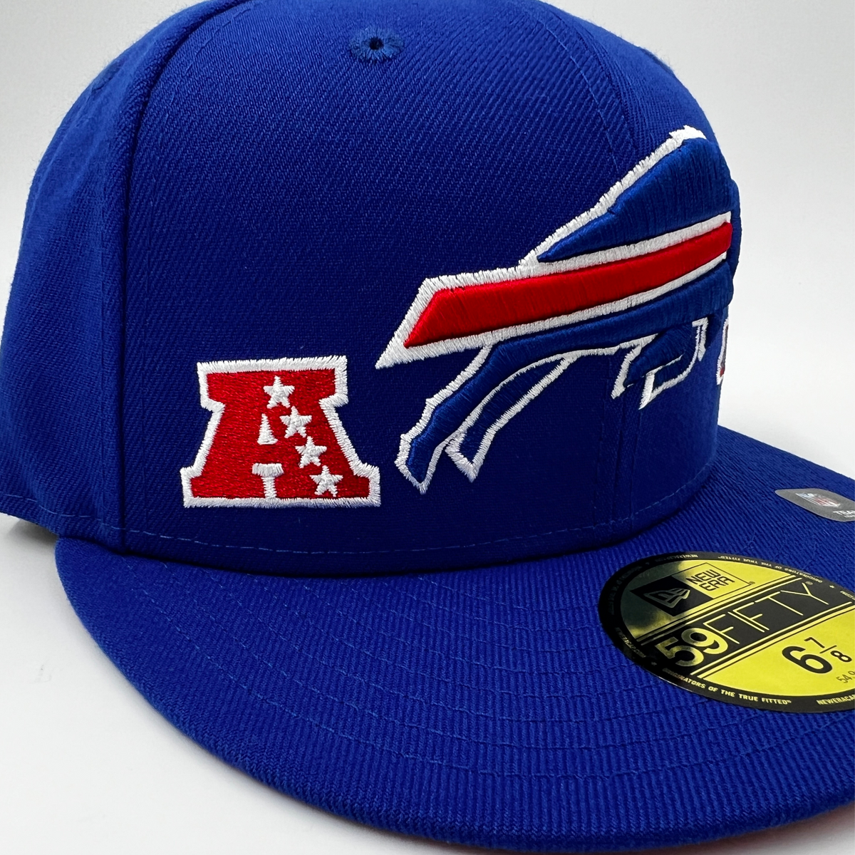 Buffalo Bills 2023 Sideline Team Patch 59FIFTY Fitted Hat, Blue - Size: 7 5/8, NFL by New Era