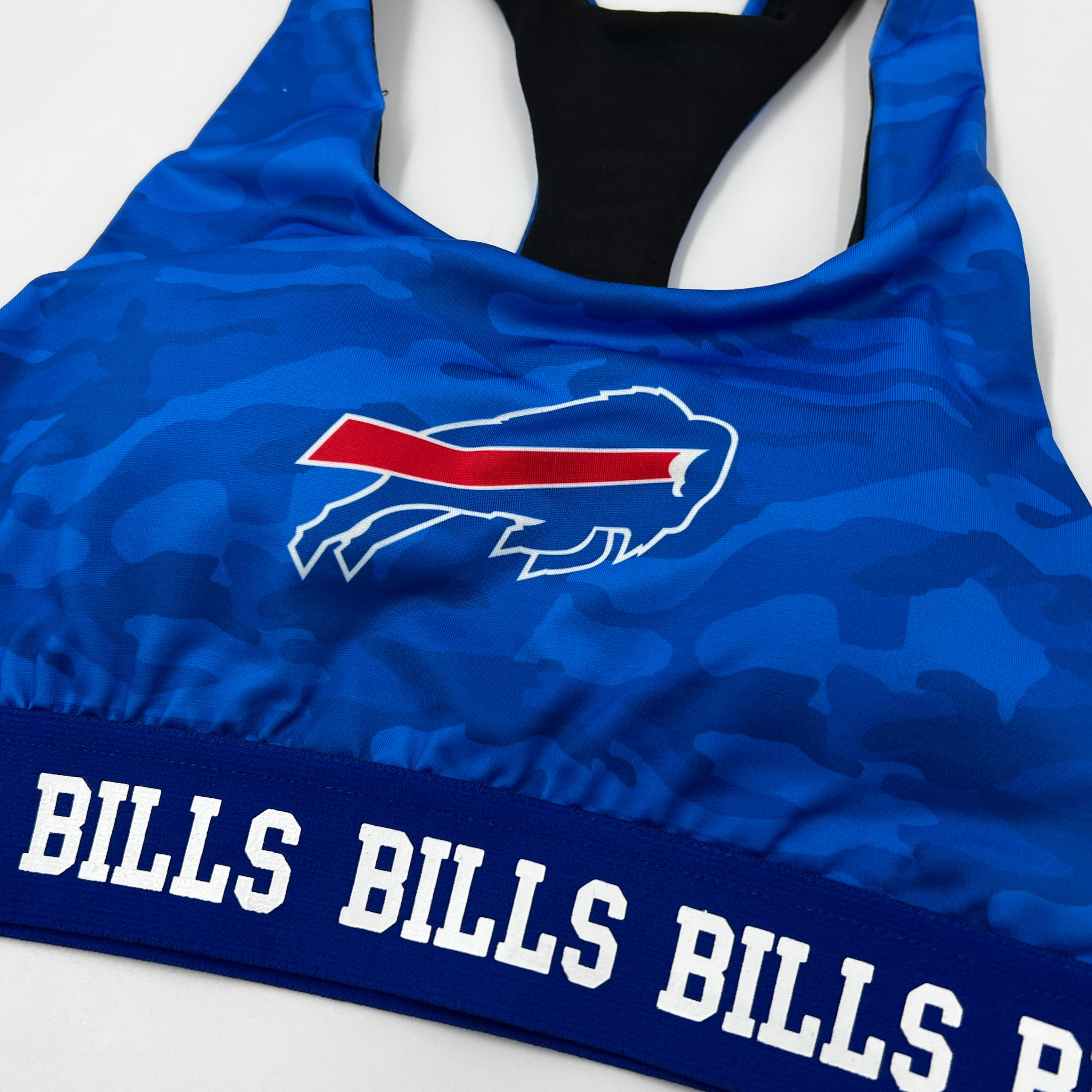 SALE* Buffalo Bills Women's Royal Blue Geometric Gradient Sports Bra – The  BFLO Store