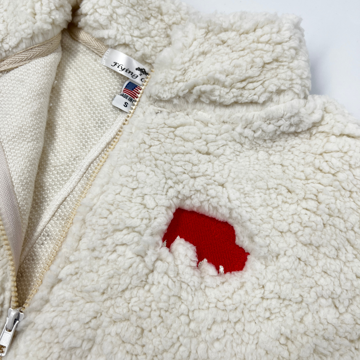 Buffalo Bills Womens White Sherpa Jacket, Size: L