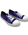 Women's Buffalo Bills Royal Low Top Canvas Sneakers