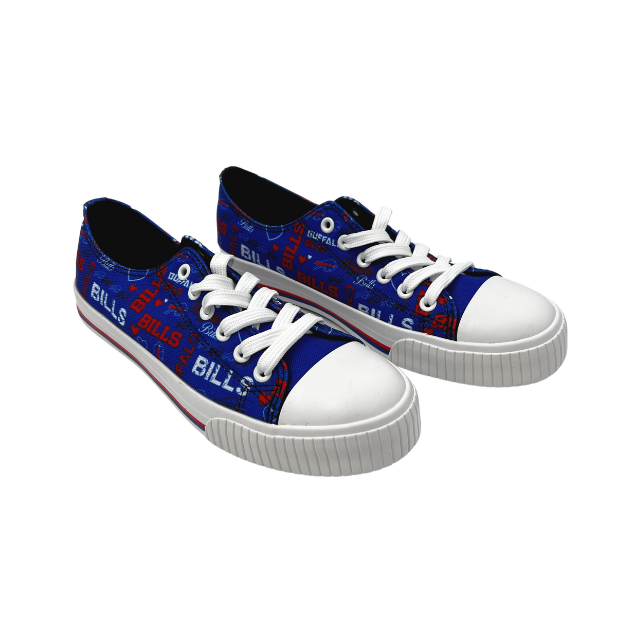 Buffalo Bills Royal & Striped High Top Canvas Shoe