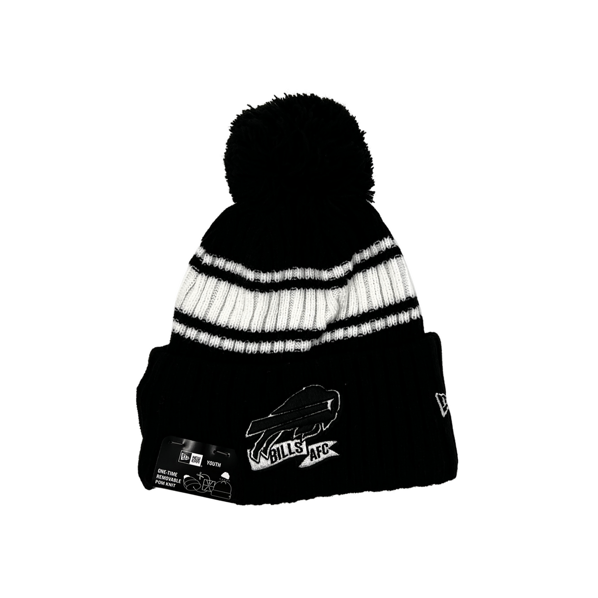 Youth Buffalo Bills New Era Graphite Core Classic Cuffed Knit Hat