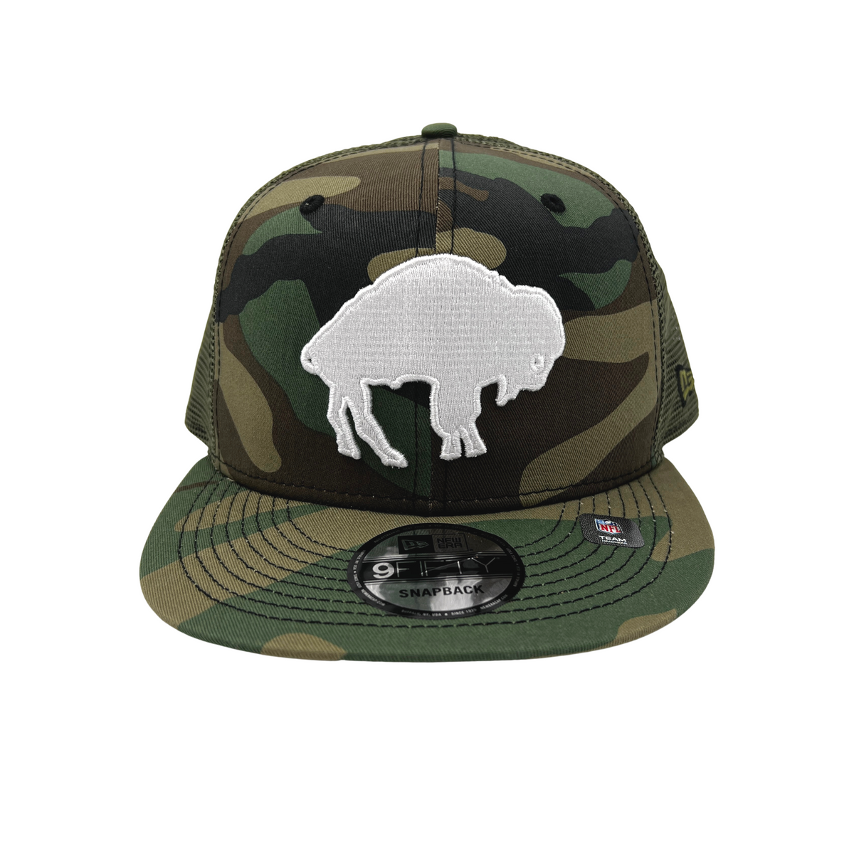 New Era Bills Camo With Standing Buffalo Snapback Hat