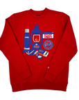 bflo store New Era Bills Outdoor Team Camping Red Crewneck