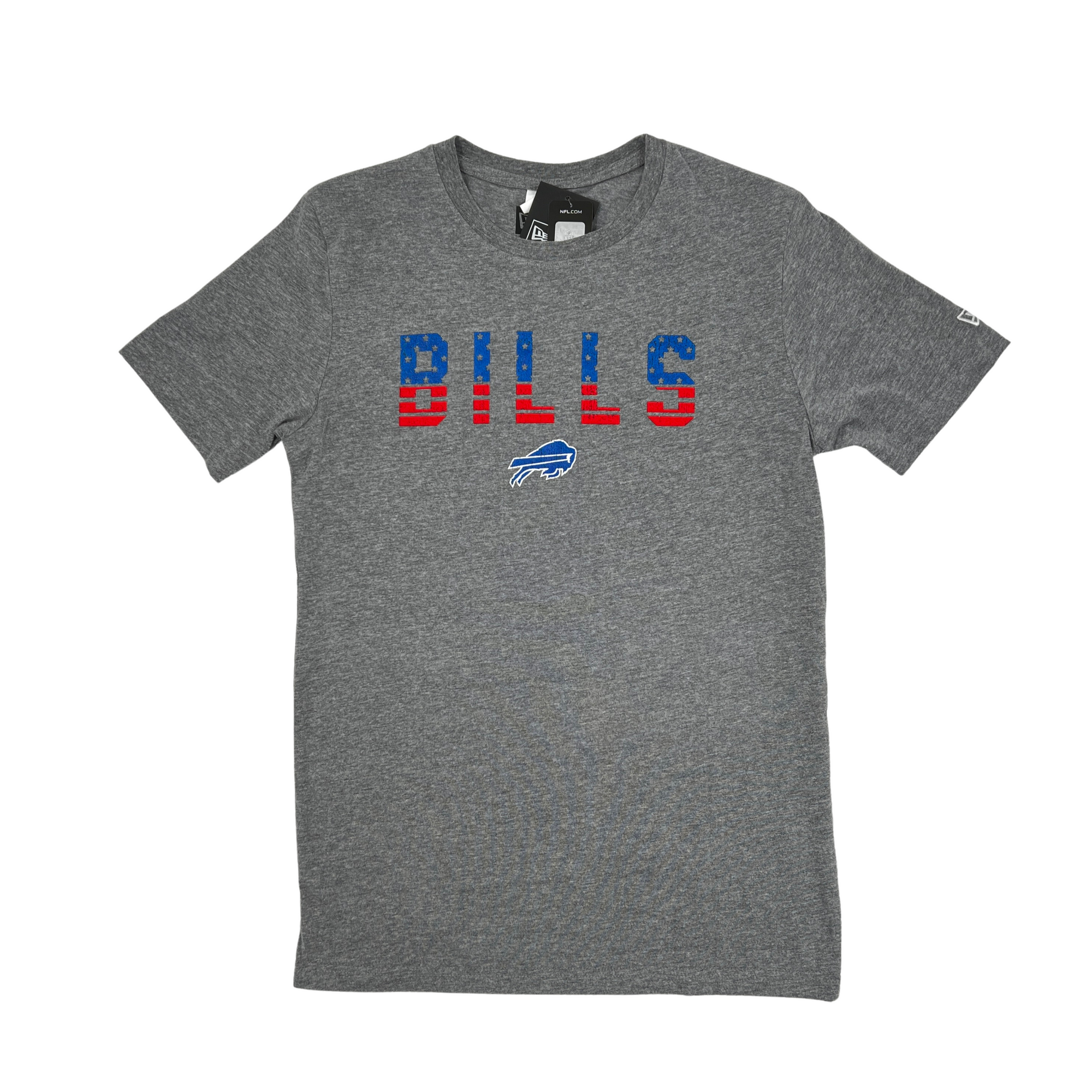 New Era Buffalo Bills Patriotic Letters Gray Short Sleeve Shirt