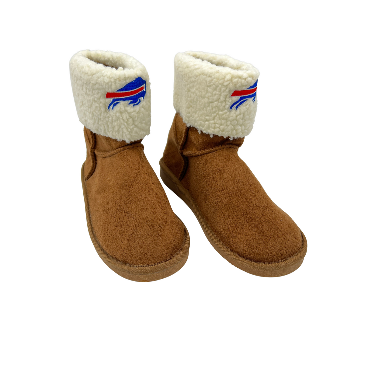 Buffalo Bills NFL Womens White Fur Boots