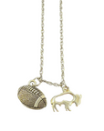 Shaun Silverwood Buffalo & Football Charm Necklace