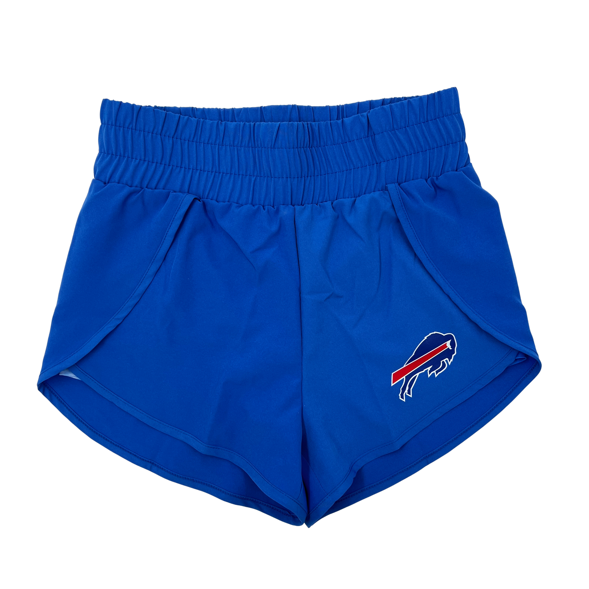 Women&#39;s Buffalo Bills Royal Blue Running Shorts With Tie Dye Liner