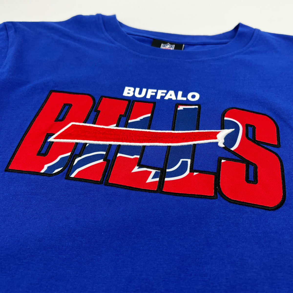 New Era Buffalo Bills Patriotic Letters Gray Short Sleeve Shirt