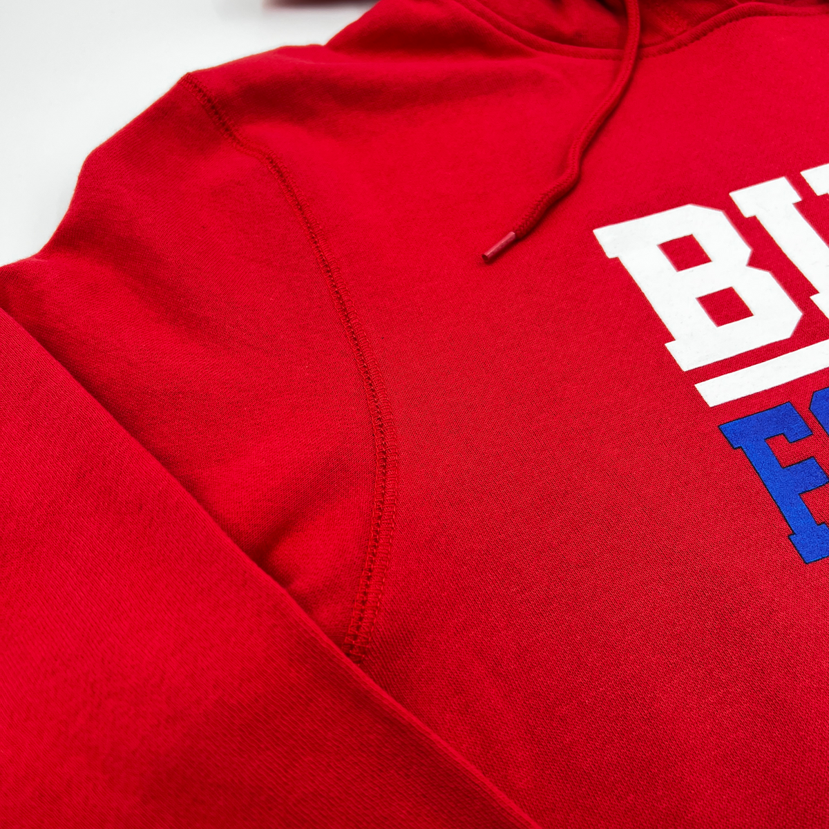 Men NFL Buffalo Bills Sideline Pullover Red Hoodie